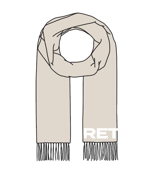 SWAN SCARF, BEIGE