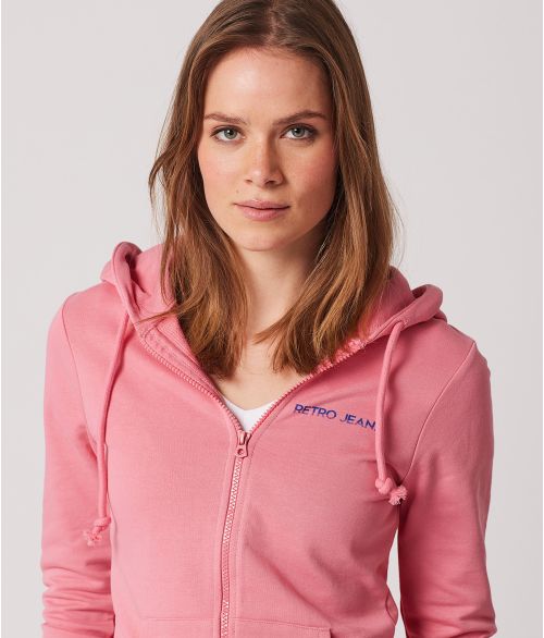 KEILY ZIP HOODIE JOGGING TOP, PINK