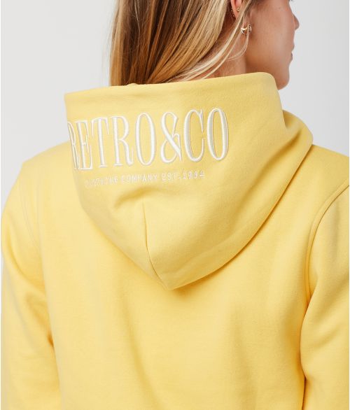 KRISTEN HOODIE JOGGING TOP, YELLOW