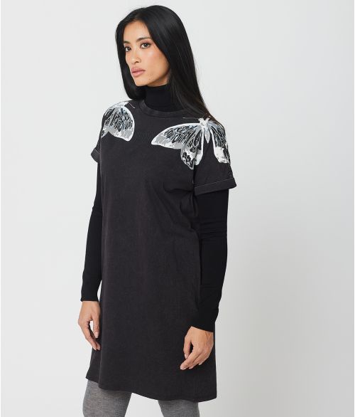 XYLA DRESS, BLACK
