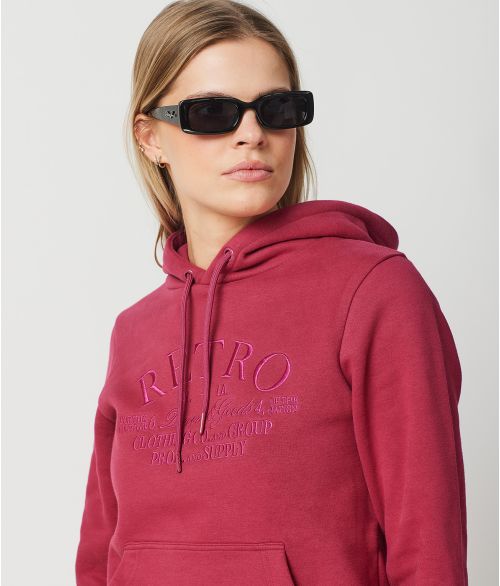 YVETTE HOODIE JOGGING TOP, FUXIA