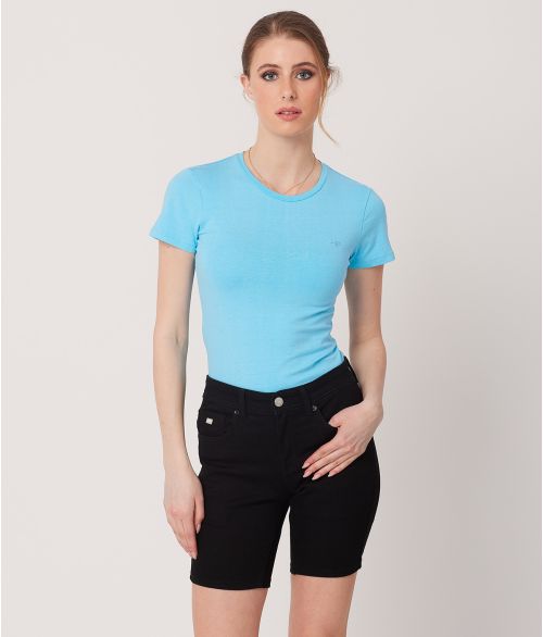 CHRYSTAL T-SHIRT, NEON BLUE