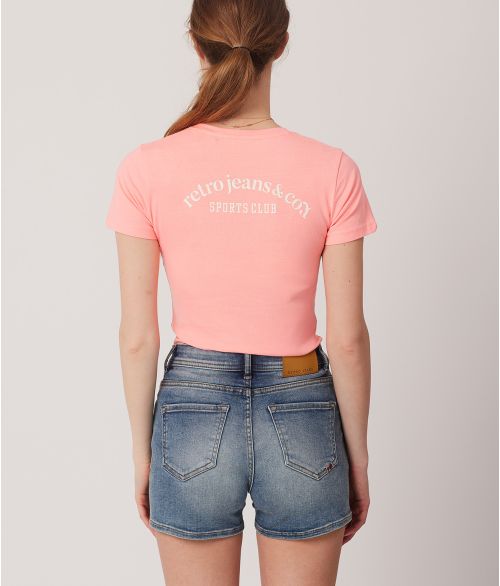 HOLLY T-SHIRT, NEON CORAL