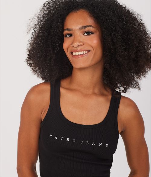 GWEN TANK TOP, BLACK