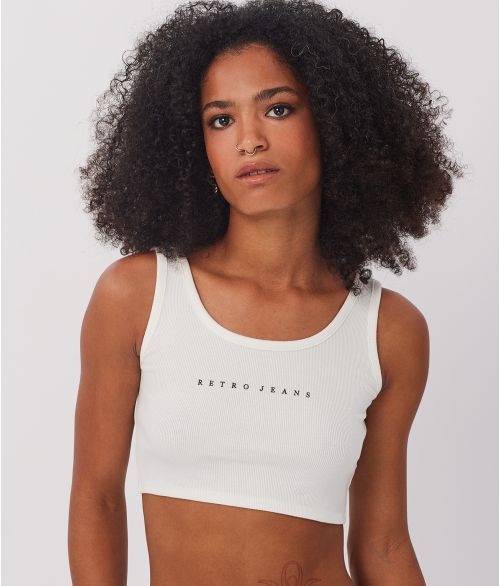 GWEN CROP TANK TOP, WHITE
