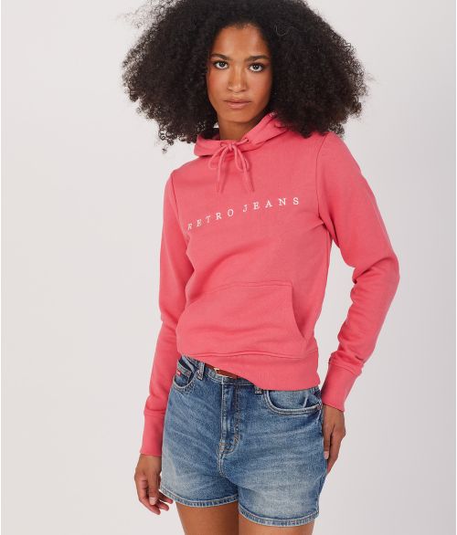 GWEN HOODIE JOGGING TOP, RASPBERRY