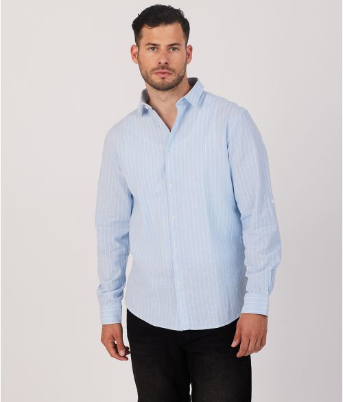 OMAR SHIRT, BLUE-WHITE