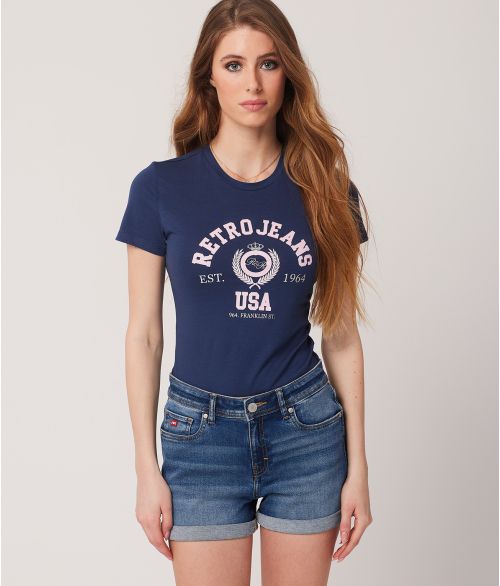 COLETTE T-SHIRT, DENIM BLUE