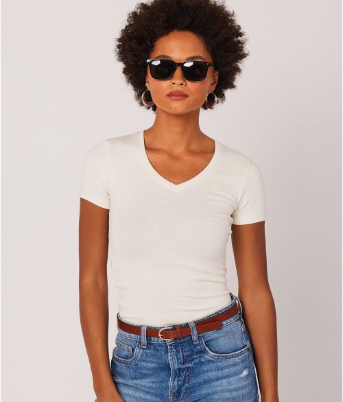 KYRA V T-SHIRT, OFFWHITE