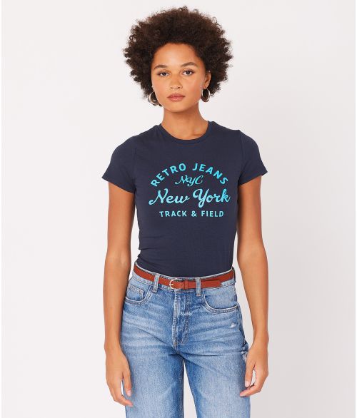 SYLVIE T-SHIRT, DARK BLUE