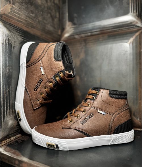 CLINT MID SNEAKERS BOOTS, BROWN