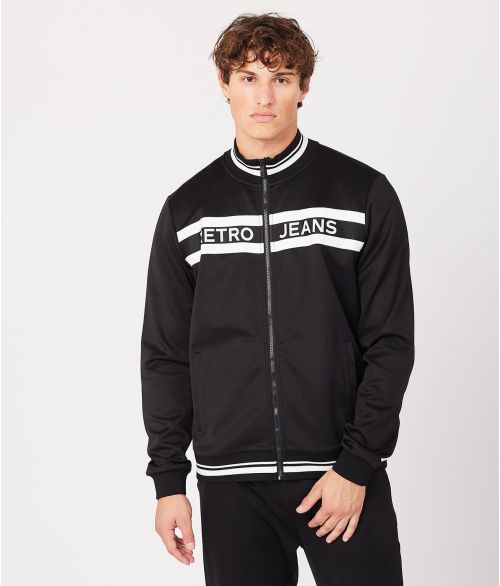 WILL ZIPUP JOGGING TOP, BLACK