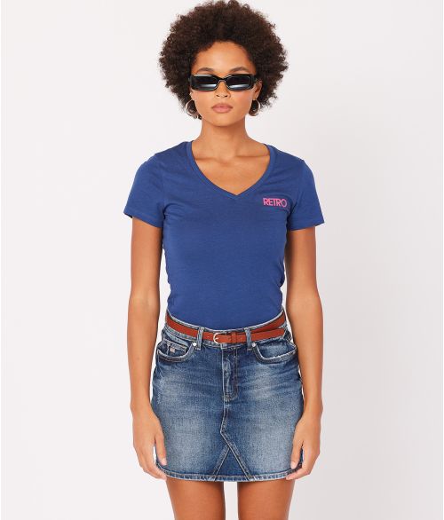 ANITA T-SHIRT, DARK BLUE