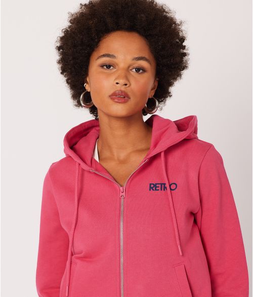 ANITA ZIP HOODIE JOGGING TOP, PINK