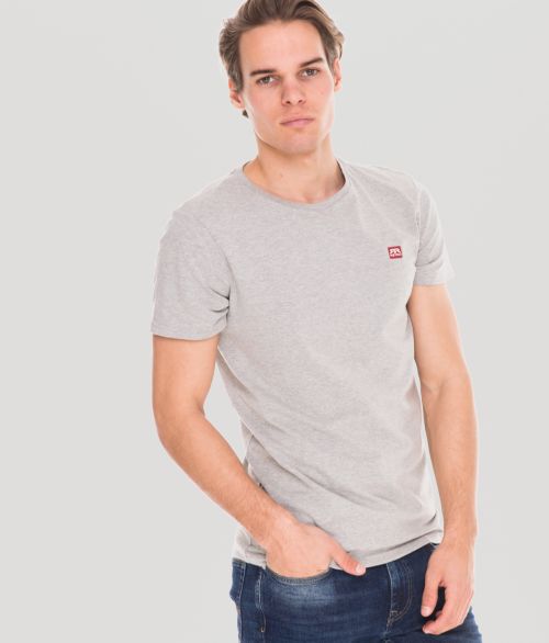 EDDIE ROUND T-SHIRT, GREY MELANGE