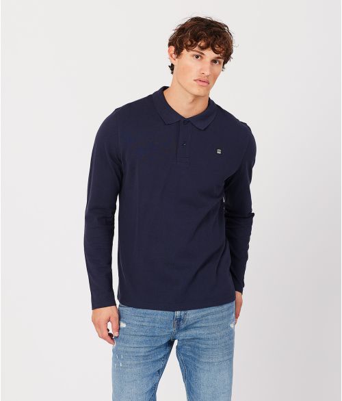CLOVIS LONG POLO, DARK BLUE