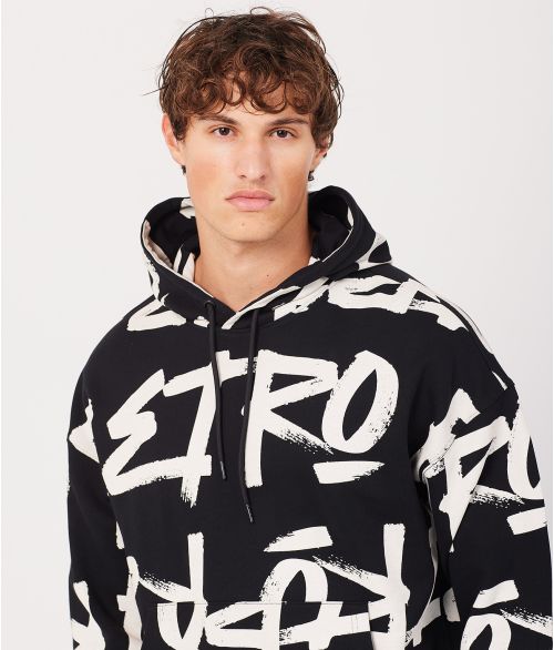 SHAUN HOODIE JOGGING TOP, BLACK