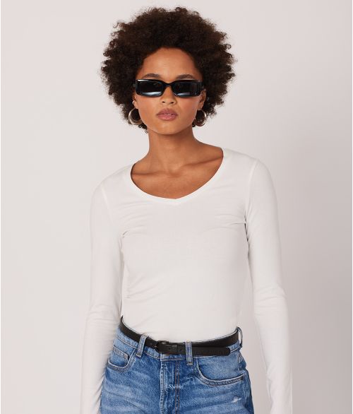 HAILEY L.S.TOP, OFFWHITE