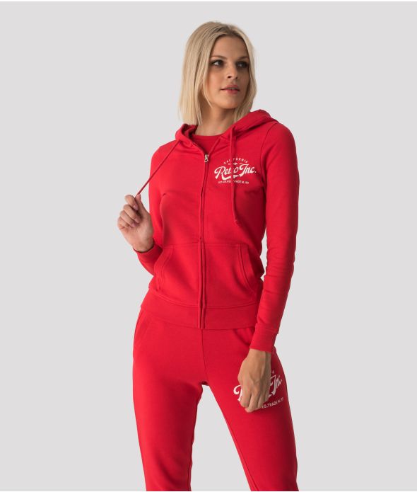 LUCA ZIP OUT JOGGING TOP, RED
