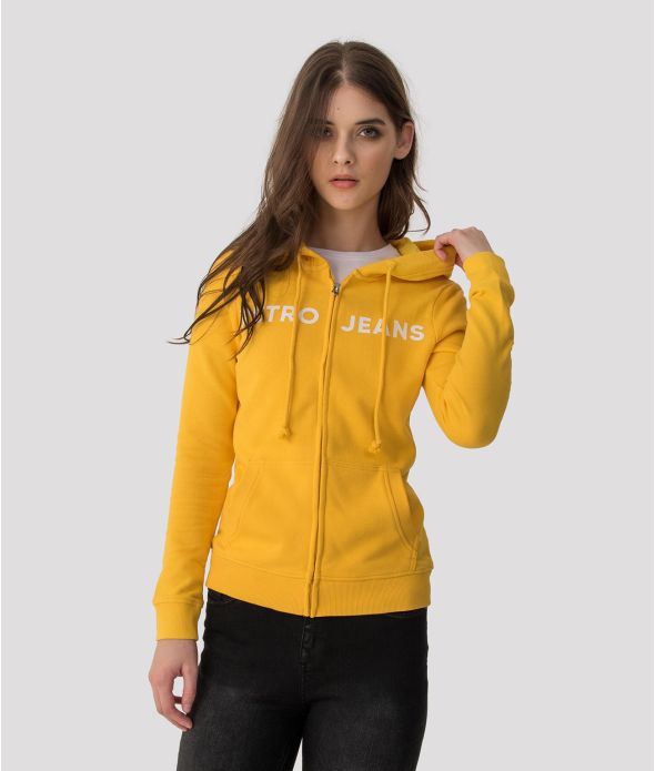 OLIVIA ZIP OUT JOGGING TOP, YELLOW