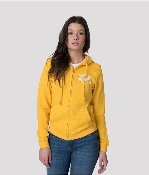 ANNA ZIP OUT JOGGING TOP, YELLOW