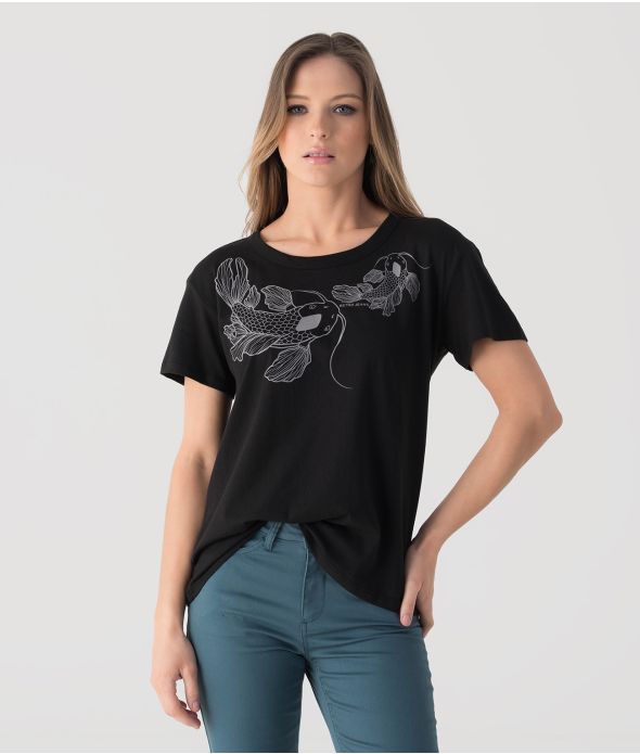 KOI FASHION TOP, BLACK