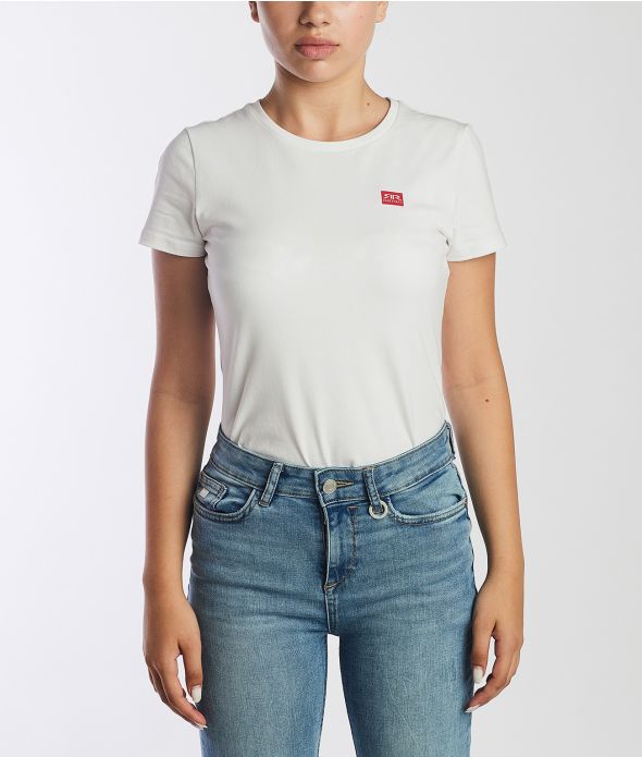 ELIZABETH ROUND T-SHIRT, WHITE