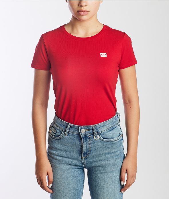 ELIZABETH ROUND T-SHIRT, RED