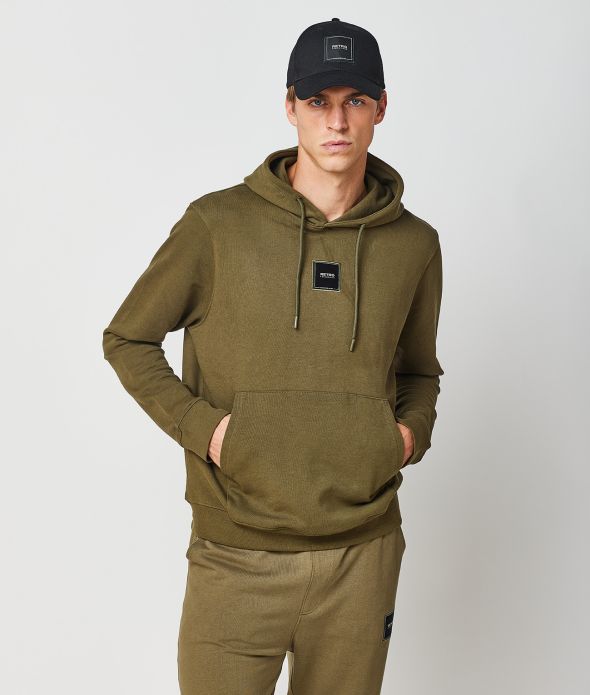 GONZALO HOODIE JOGGING TOP, KHAKI