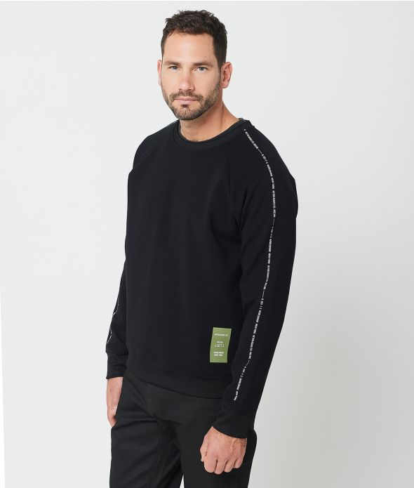 BALDY SWEATSHIRT JOGGING TOP, BLACK