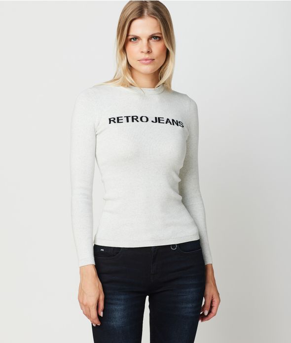 MADDIE SWEATER, OFFWHITE MELANGE