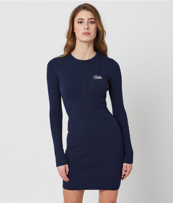 ROSETTA DRESS, DARK BLUE