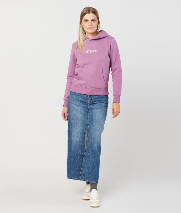 KRISTEN HOODIE JOGGING TOP, PURPLE