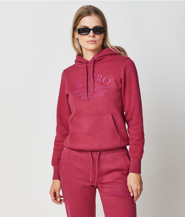 YVETTE HOODIE JOGGING TOP, FUXIA